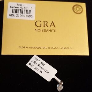 Moissanite Heart Pendant